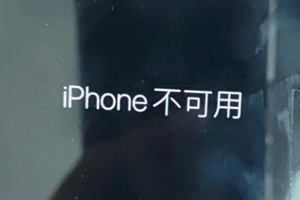 城关苹果服务网点分享锁屏界面显示“iPhone 不可用”如何解决 